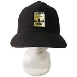 Men's Adidas La Marque Aux 3 Bandes Black OSFM Adjustable Baseball Hat #H16